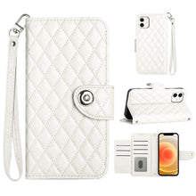 Load image into Gallery viewer, Rhombic Texture Flip Leather Phone Case with Lanyard, For iPhone 11, For iPhone 11 Pro, For iPhone XS / X, For iPhone XR, For iPhone XS Max, For iPhone 8 Plus / 7 Plus / 6s Plus