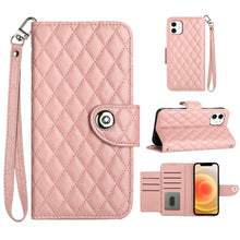 Load image into Gallery viewer, Rhombic Texture Flip Leather Phone Case with Lanyard, For iPhone 11, For iPhone 11 Pro, For iPhone XS / X, For iPhone XR, For iPhone XS Max, For iPhone 8 Plus / 7 Plus / 6s Plus