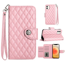 Load image into Gallery viewer, Rhombic Texture Flip Leather Phone Case with Lanyard, For iPhone 11, For iPhone 11 Pro, For iPhone XS / X, For iPhone XR, For iPhone XS Max, For iPhone 8 Plus / 7 Plus / 6s Plus