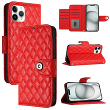 Load image into Gallery viewer, Rhombic Texture Flip Leather Phone Case with Lanyard, For iPhone 11, For iPhone 11 Pro, For iPhone XS / X, For iPhone XR, For iPhone XS Max, For iPhone 8 Plus / 7 Plus / 6s Plus