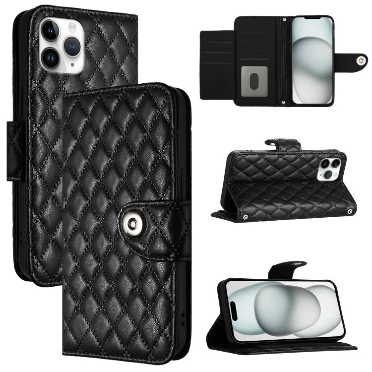 Rhombic Texture Flip Leather Phone Case with Lanyard, For iPhone 11, For iPhone 11 Pro, For iPhone XS / X, For iPhone XR, For iPhone XS Max, For iPhone 8 Plus / 7 Plus / 6s Plus