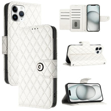 Load image into Gallery viewer, Rhombic Texture Flip Leather Phone Case with Lanyard, For iPhone 11, For iPhone 11 Pro, For iPhone XS / X, For iPhone XR, For iPhone XS Max, For iPhone 8 Plus / 7 Plus / 6s Plus