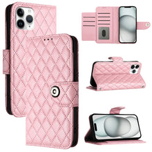 Load image into Gallery viewer, Rhombic Texture Flip Leather Phone Case with Lanyard, For iPhone 11, For iPhone 11 Pro, For iPhone XS / X, For iPhone XR, For iPhone XS Max, For iPhone 8 Plus / 7 Plus / 6s Plus