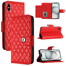 Load image into Gallery viewer, Rhombic Texture Flip Leather Phone Case with Lanyard, For iPhone 11, For iPhone 11 Pro, For iPhone XS / X, For iPhone XR, For iPhone XS Max, For iPhone 8 Plus / 7 Plus / 6s Plus