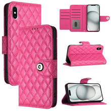Load image into Gallery viewer, Rhombic Texture Flip Leather Phone Case with Lanyard, For iPhone 11, For iPhone 11 Pro, For iPhone XS / X, For iPhone XR, For iPhone XS Max, For iPhone 8 Plus / 7 Plus / 6s Plus