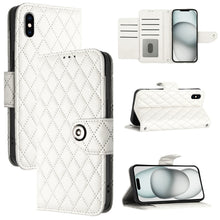 Load image into Gallery viewer, Rhombic Texture Flip Leather Phone Case with Lanyard, For iPhone 11, For iPhone 11 Pro, For iPhone XS / X, For iPhone XR, For iPhone XS Max, For iPhone 8 Plus / 7 Plus / 6s Plus