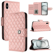 Load image into Gallery viewer, Rhombic Texture Flip Leather Phone Case with Lanyard, For iPhone 11, For iPhone 11 Pro, For iPhone XS / X, For iPhone XR, For iPhone XS Max, For iPhone 8 Plus / 7 Plus / 6s Plus
