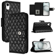 Load image into Gallery viewer, Rhombic Texture Flip Leather Phone Case with Lanyard, For iPhone 11, For iPhone 11 Pro, For iPhone XS / X, For iPhone XR, For iPhone XS Max, For iPhone 8 Plus / 7 Plus / 6s Plus