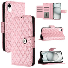 Load image into Gallery viewer, Rhombic Texture Flip Leather Phone Case with Lanyard, For iPhone 11, For iPhone 11 Pro, For iPhone XS / X, For iPhone XR, For iPhone XS Max, For iPhone 8 Plus / 7 Plus / 6s Plus