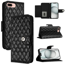 Load image into Gallery viewer, Rhombic Texture Flip Leather Phone Case with Lanyard, For iPhone 11, For iPhone 11 Pro, For iPhone XS / X, For iPhone XR, For iPhone XS Max, For iPhone 8 Plus / 7 Plus / 6s Plus
