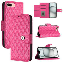Load image into Gallery viewer, Rhombic Texture Flip Leather Phone Case with Lanyard, For iPhone 11, For iPhone 11 Pro, For iPhone XS / X, For iPhone XR, For iPhone XS Max, For iPhone 8 Plus / 7 Plus / 6s Plus
