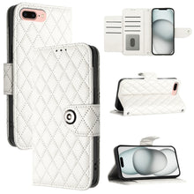 Load image into Gallery viewer, Rhombic Texture Flip Leather Phone Case with Lanyard, For iPhone 11, For iPhone 11 Pro, For iPhone XS / X, For iPhone XR, For iPhone XS Max, For iPhone 8 Plus / 7 Plus / 6s Plus