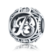 Load image into Gallery viewer, S925 Sterling Silver 26 English Letter Beads DIY Bracelet Necklace Accessories, A, B, C, D, E, F, G, H, I, J, K, L, M, N, O, P, Q, R, S, T, U, V, W, X, Y, Z
