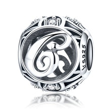 Load image into Gallery viewer, S925 Sterling Silver 26 English Letter Beads DIY Bracelet Necklace Accessories, A, B, C, D, E, F, G, H, I, J, K, L, M, N, O, P, Q, R, S, T, U, V, W, X, Y, Z