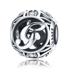 Load image into Gallery viewer, S925 Sterling Silver 26 English Letter Beads DIY Bracelet Necklace Accessories, A, B, C, D, E, F, G, H, I, J, K, L, M, N, O, P, Q, R, S, T, U, V, W, X, Y, Z