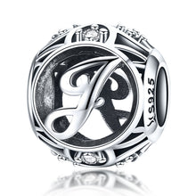 Load image into Gallery viewer, S925 Sterling Silver 26 English Letter Beads DIY Bracelet Necklace Accessories, A, B, C, D, E, F, G, H, I, J, K, L, M, N, O, P, Q, R, S, T, U, V, W, X, Y, Z
