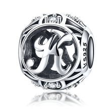 Load image into Gallery viewer, S925 Sterling Silver 26 English Letter Beads DIY Bracelet Necklace Accessories, A, B, C, D, E, F, G, H, I, J, K, L, M, N, O, P, Q, R, S, T, U, V, W, X, Y, Z
