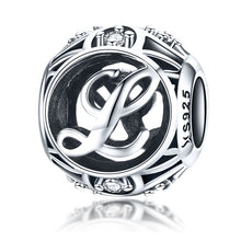 Load image into Gallery viewer, S925 Sterling Silver 26 English Letter Beads DIY Bracelet Necklace Accessories, A, B, C, D, E, F, G, H, I, J, K, L, M, N, O, P, Q, R, S, T, U, V, W, X, Y, Z