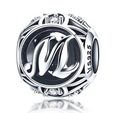 Load image into Gallery viewer, S925 Sterling Silver 26 English Letter Beads DIY Bracelet Necklace Accessories, A, B, C, D, E, F, G, H, I, J, K, L, M, N, O, P, Q, R, S, T, U, V, W, X, Y, Z