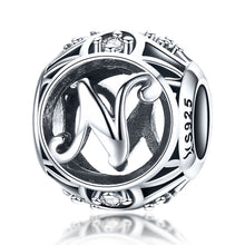 Load image into Gallery viewer, S925 Sterling Silver 26 English Letter Beads DIY Bracelet Necklace Accessories, A, B, C, D, E, F, G, H, I, J, K, L, M, N, O, P, Q, R, S, T, U, V, W, X, Y, Z