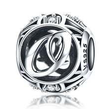 Load image into Gallery viewer, S925 Sterling Silver 26 English Letter Beads DIY Bracelet Necklace Accessories, A, B, C, D, E, F, G, H, I, J, K, L, M, N, O, P, Q, R, S, T, U, V, W, X, Y, Z