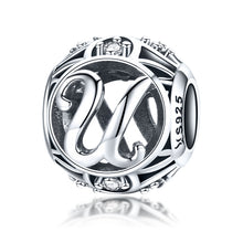 Load image into Gallery viewer, S925 Sterling Silver 26 English Letter Beads DIY Bracelet Necklace Accessories, A, B, C, D, E, F, G, H, I, J, K, L, M, N, O, P, Q, R, S, T, U, V, W, X, Y, Z