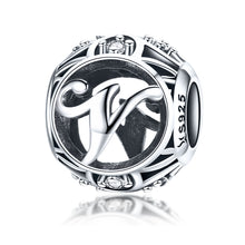 Load image into Gallery viewer, S925 Sterling Silver 26 English Letter Beads DIY Bracelet Necklace Accessories, A, B, C, D, E, F, G, H, I, J, K, L, M, N, O, P, Q, R, S, T, U, V, W, X, Y, Z