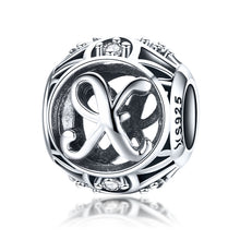 Load image into Gallery viewer, S925 Sterling Silver 26 English Letter Beads DIY Bracelet Necklace Accessories, A, B, C, D, E, F, G, H, I, J, K, L, M, N, O, P, Q, R, S, T, U, V, W, X, Y, Z