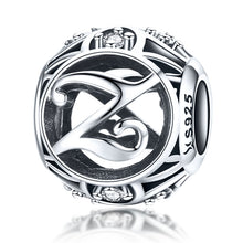 Load image into Gallery viewer, S925 Sterling Silver 26 English Letter Beads DIY Bracelet Necklace Accessories, A, B, C, D, E, F, G, H, I, J, K, L, M, N, O, P, Q, R, S, T, U, V, W, X, Y, Z