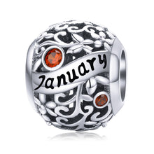 Load image into Gallery viewer, S925 Sterling Silver 12 Birthstone DIY Bracelet Necklace Accessories, January, February, March, April, May, June, July, August, September, October, November, December