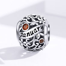Load image into Gallery viewer, S925 Sterling Silver 12 Birthstone DIY Bracelet Necklace Accessories, January, February, March, April, May, June, July, August, September, October, November, December