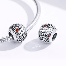Load image into Gallery viewer, S925 Sterling Silver 12 Birthstone DIY Bracelet Necklace Accessories, January, February, March, April, May, June, July, August, September, October, November, December