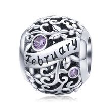 Load image into Gallery viewer, S925 Sterling Silver 12 Birthstone DIY Bracelet Necklace Accessories, January, February, March, April, May, June, July, August, September, October, November, December