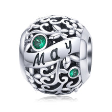 Load image into Gallery viewer, S925 Sterling Silver 12 Birthstone DIY Bracelet Necklace Accessories, January, February, March, April, May, June, July, August, September, October, November, December