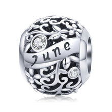Load image into Gallery viewer, S925 Sterling Silver 12 Birthstone DIY Bracelet Necklace Accessories, January, February, March, April, May, June, July, August, September, October, November, December