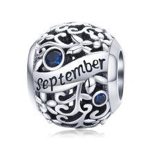 Load image into Gallery viewer, S925 Sterling Silver 12 Birthstone DIY Bracelet Necklace Accessories, January, February, March, April, May, June, July, August, September, October, November, December