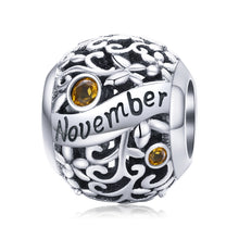 Load image into Gallery viewer, S925 Sterling Silver 12 Birthstone DIY Bracelet Necklace Accessories, January, February, March, April, May, June, July, August, September, October, November, December
