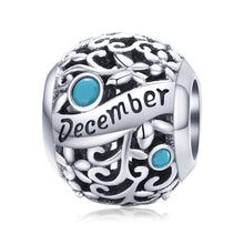 Load image into Gallery viewer, S925 Sterling Silver 12 Birthstone DIY Bracelet Necklace Accessories, January, February, March, April, May, June, July, August, September, October, November, December