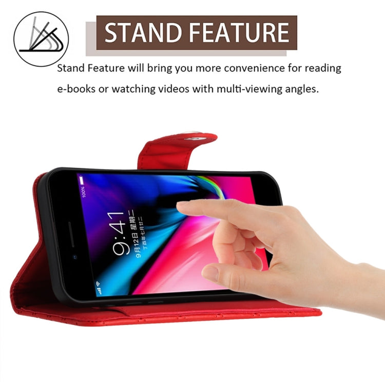 Rhombic Texture Flip Leather Phone Case with Long Lanyard, For iPhone SE 2022 / 2020 / 8 / 7, For iPhone 13 Pro Max, For iPhone 13 Pro, For iPhone 13, For iPhone 12 / 12 Pro, For iPhone 12 Pro Max, For iPhone 11
