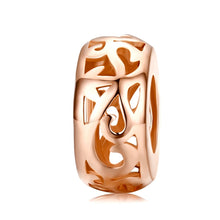 Load image into Gallery viewer, Sterling Silver S925 Pearl DIY Bracelet Accessories Hollow Rose Gold Loose Beads