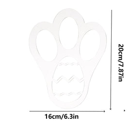 Acrylic Easter Decoration Rabbit Footprint Template, Single Footprint, Dual Footprint