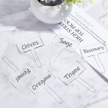 Load image into Gallery viewer, 24pcs / Box Acrylic Plant Label Nameplate Potted Plant Sign Holder, Plant Label Nameplate