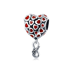 Load image into Gallery viewer, S925 Sterling Silver Red Heart Beads DIY Bracelet Necklace Accessories