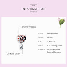 Load image into Gallery viewer, S925 Sterling Silver Red Heart Beads DIY Bracelet Necklace Accessories