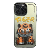 Electroplated Lens Ring Cartoon Animal Phone Case, For iPhone 15 Pro Max, For iPhone 15 Pro, For iPhone 15, For iPhone 14, For iPhone 14 Pro, For iPhone 14 Pro Max, For iPhone 13 Pro Max, For iPhone 13 Pro, For iPhone 13