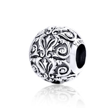 Load image into Gallery viewer, S925 Sterling Silver Retro Flower Texture Beads DIY Bracelet Necklace Accessories