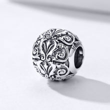 Load image into Gallery viewer, S925 Sterling Silver Retro Flower Texture Beads DIY Bracelet Necklace Accessories