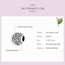 Load image into Gallery viewer, S925 Sterling Silver Retro Flower Texture Beads DIY Bracelet Necklace Accessories