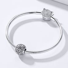 Load image into Gallery viewer, S925 Sterling Silver Retro Flower Texture Beads DIY Bracelet Necklace Accessories