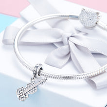 Load image into Gallery viewer, S925 Pure Silver Violin With Zircon DIY Pendant Accessories